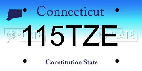 115TZE Connecticut License Plate