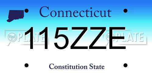 115ZZE Connecticut License Plate