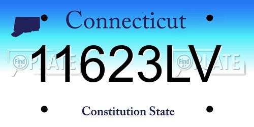 11623LV Connecticut License Plate
