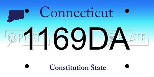 1169DA Connecticut License Plate