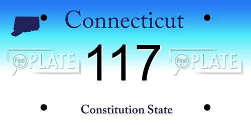 117 Connecticut License Plate