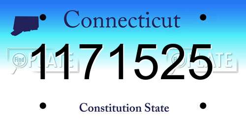1171525 Connecticut License Plate