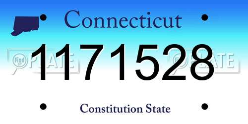 1171528 Connecticut License Plate