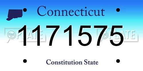 1171575 Connecticut License Plate