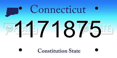 1171875 Connecticut License Plate