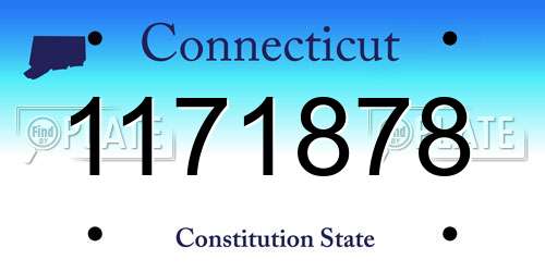 1171878 Connecticut License Plate