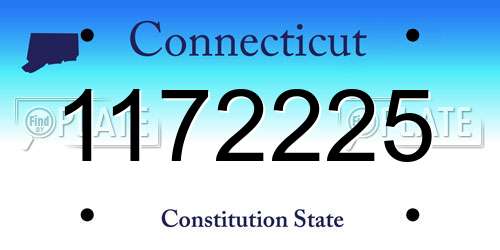 1172225 Connecticut License Plate