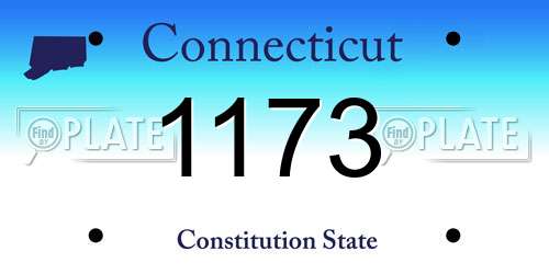 1173 Connecticut License Plate