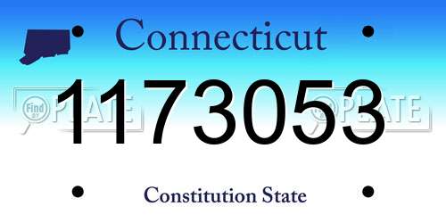 1173053 Connecticut License Plate