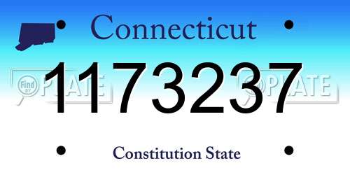 1173237 Connecticut License Plate