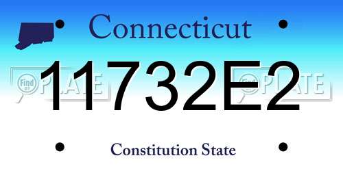 11732E2 Connecticut License Plate