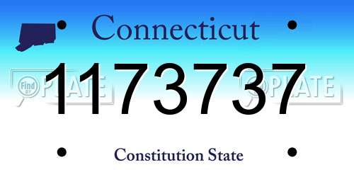 1173737 Connecticut License Plate