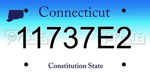 11737E2 Connecticut License Plate