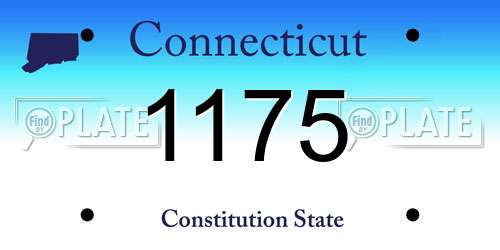 1175 Connecticut License Plate