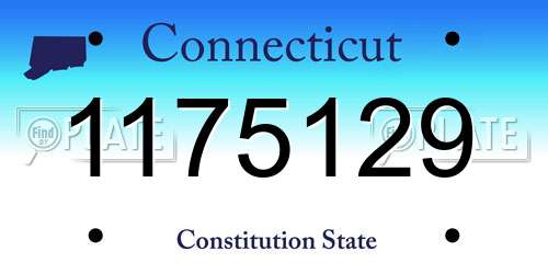 1175129 Connecticut License Plate
