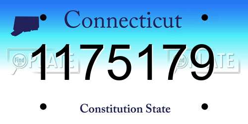 1175179 Connecticut License Plate