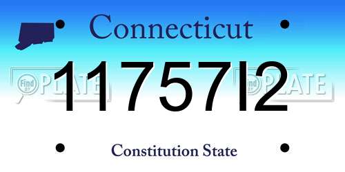 11757I2 Connecticut License Plate
