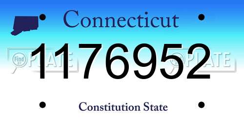 1176952 Connecticut License Plate