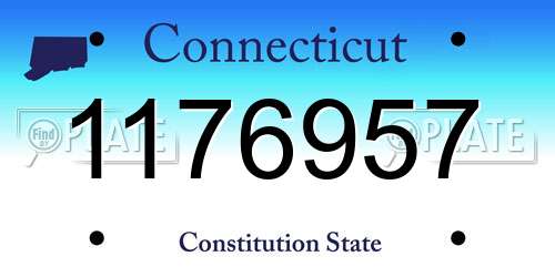 1176957 Connecticut License Plate