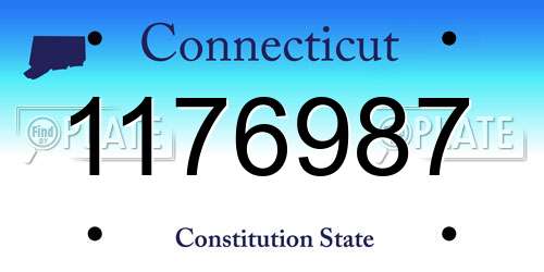 1176987 Connecticut License Plate