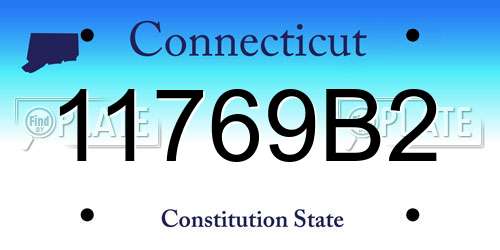 11769B2 Connecticut License Plate