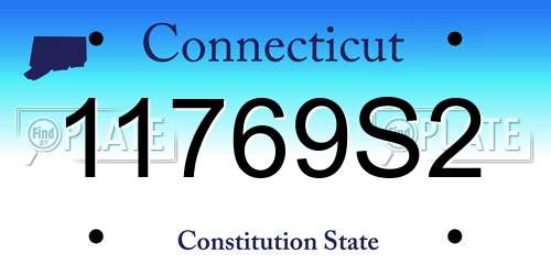 11769S2 Connecticut License Plate