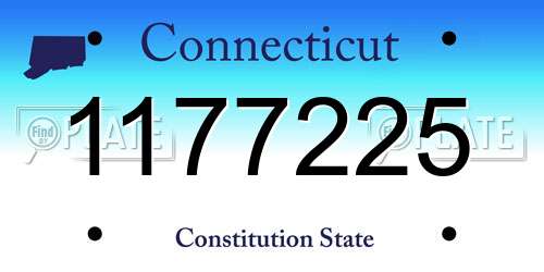 1177225 Connecticut License Plate