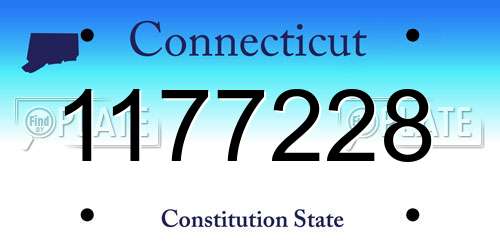 1177228 Connecticut License Plate