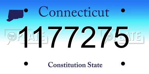 1177275 Connecticut License Plate