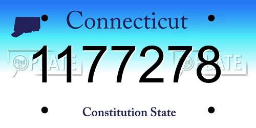 1177278 Connecticut License Plate