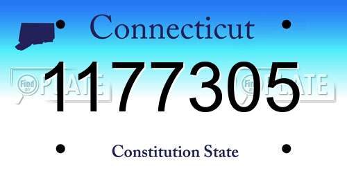 1177305 Connecticut License Plate