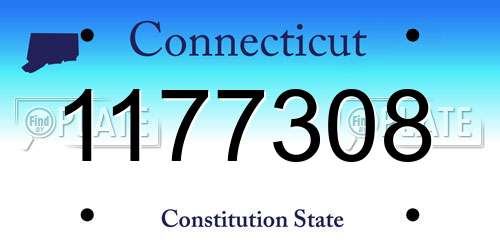 1177308 Connecticut License Plate