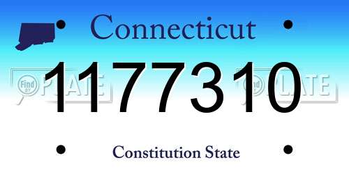 1177310 Connecticut License Plate
