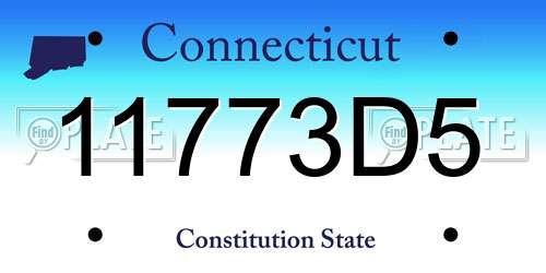 11773D5 Connecticut License Plate