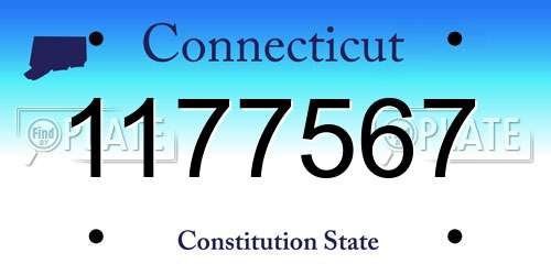 1177567 Connecticut License Plate