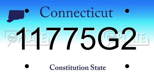11775G2 Connecticut License Plate