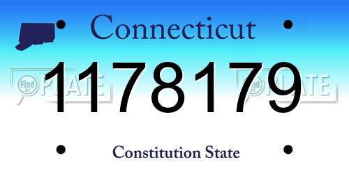 1178179 Connecticut License Plate
