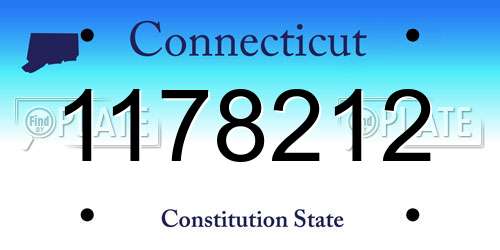 1178212 Connecticut License Plate