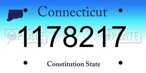 1178217 Connecticut License Plate