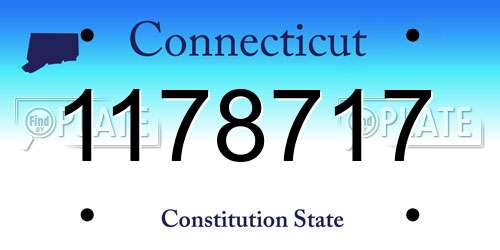 1178717 Connecticut License Plate