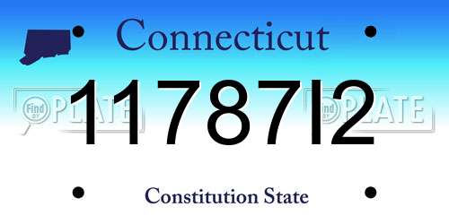 11787I2 Connecticut License Plate