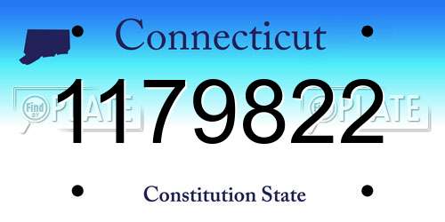 1179822 Connecticut License Plate