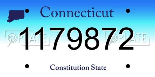1179872 Connecticut License Plate