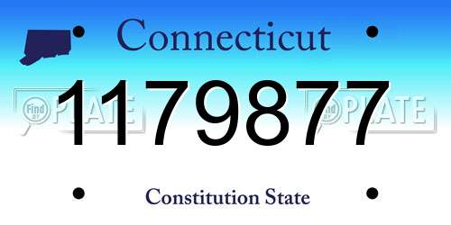 1179877 Connecticut License Plate