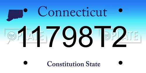11798T2 Connecticut License Plate