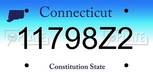 11798Z2 Connecticut License Plate