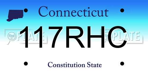 117RHC Connecticut License Plate