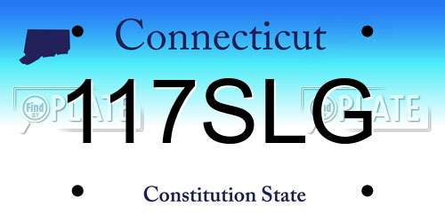 117SLG Connecticut License Plate