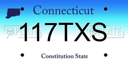 117TXS Connecticut License Plate