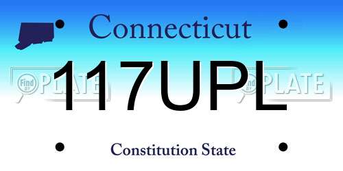 117UPL Connecticut License Plate